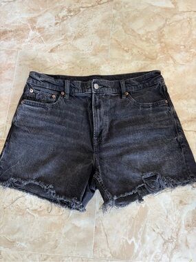 American Eagle AE ex-boyfriend jeans shorts black summer beach festival
